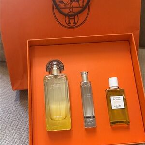 Hermes Un Jardin a Cytheres Trio in Yellow and Clear Bottles